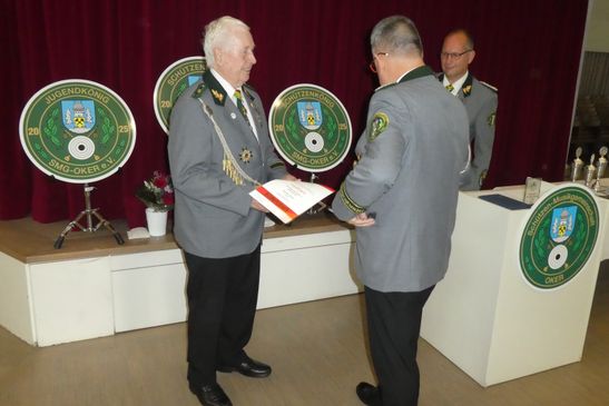 Ehrung Dieter Sandte für 70 Jahre